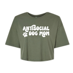 Antisocial Dog Mom Cotton Crop