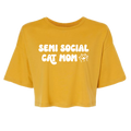 Semi Social Cat Mom Crop