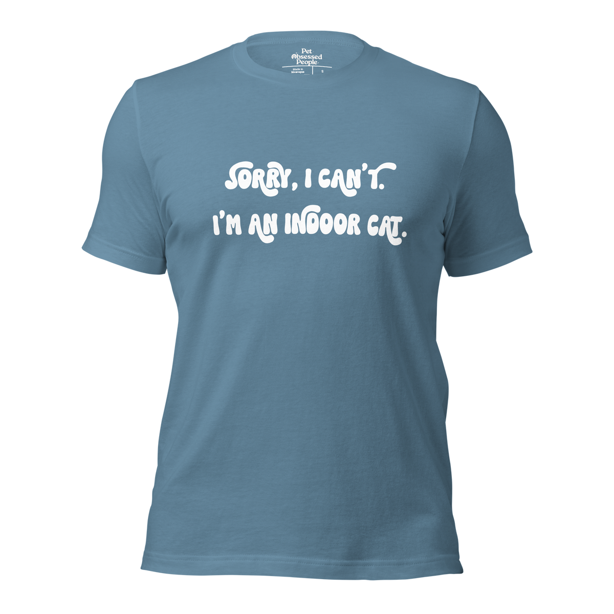 Indoor Cat Cozy Tee - Sorry I Can't I'm An Indoor Cat