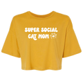 Super Social Cat Mom Crop Top