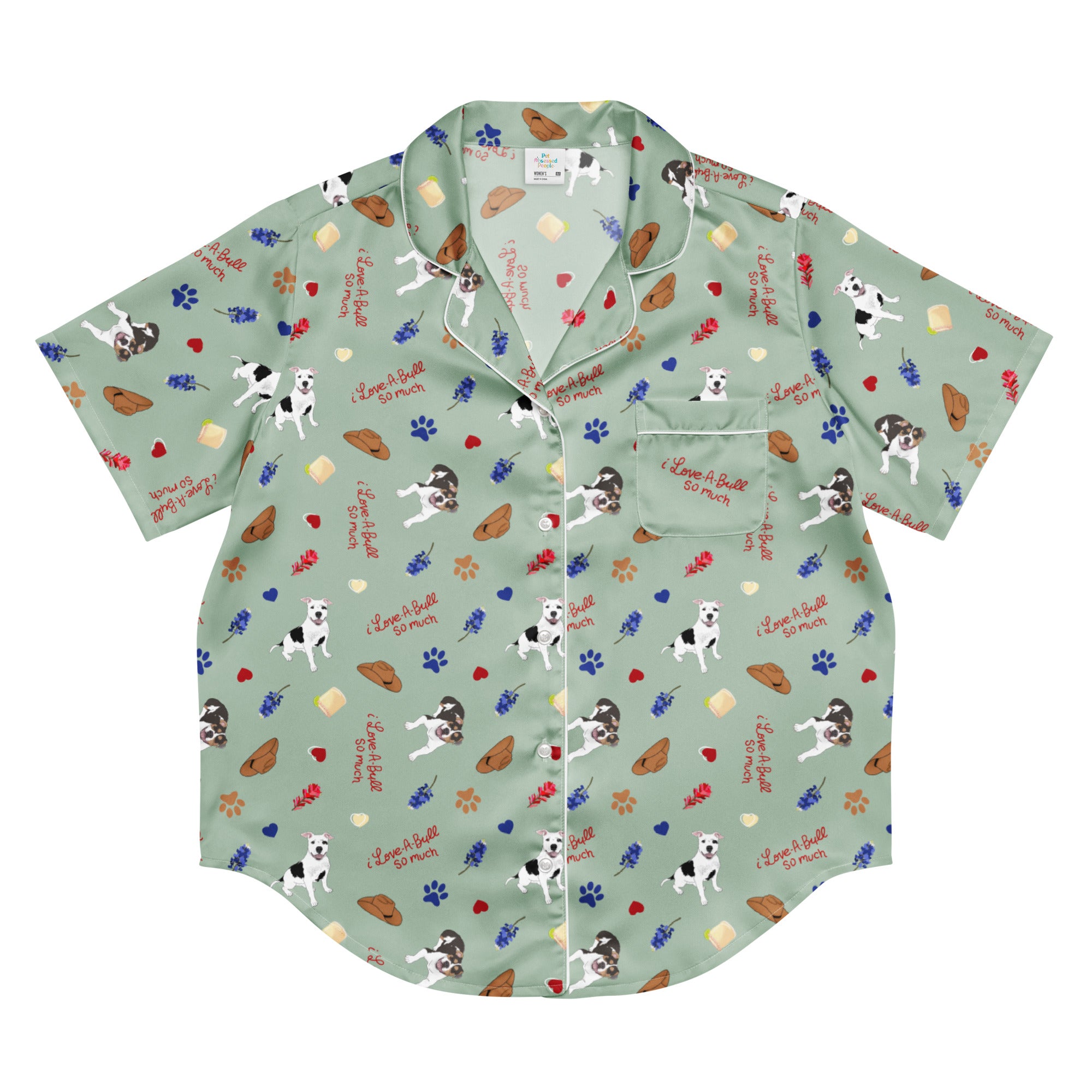 Custom Pajama Short Sleeve Pajama Top - Personalized Pajamas