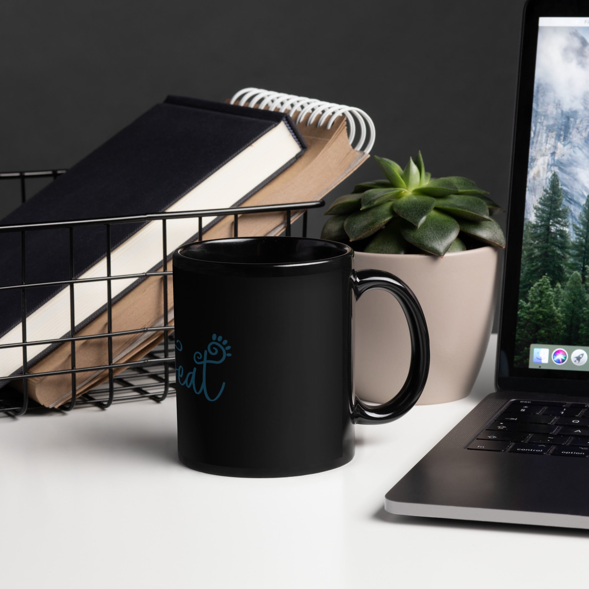 Template Black Glossy Mug