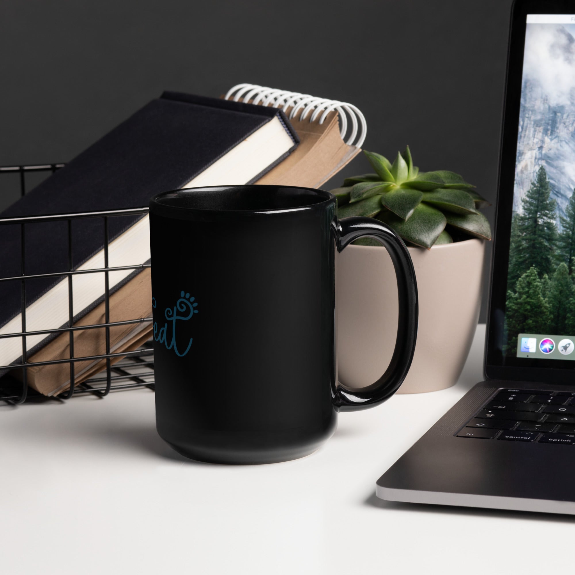 Template Black Glossy Mug