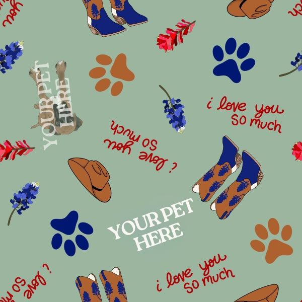 Pre Drawn Pet Pattern - All Options