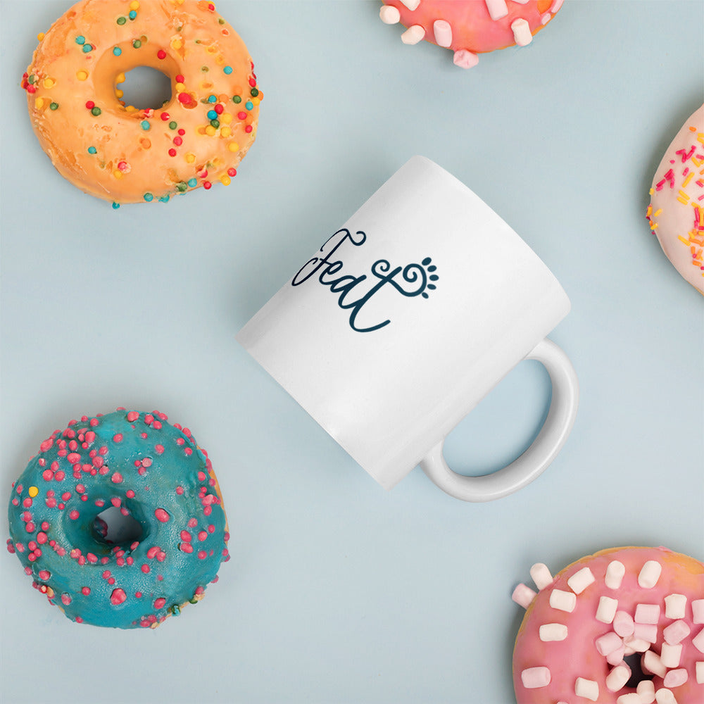 Template White glossy mug
