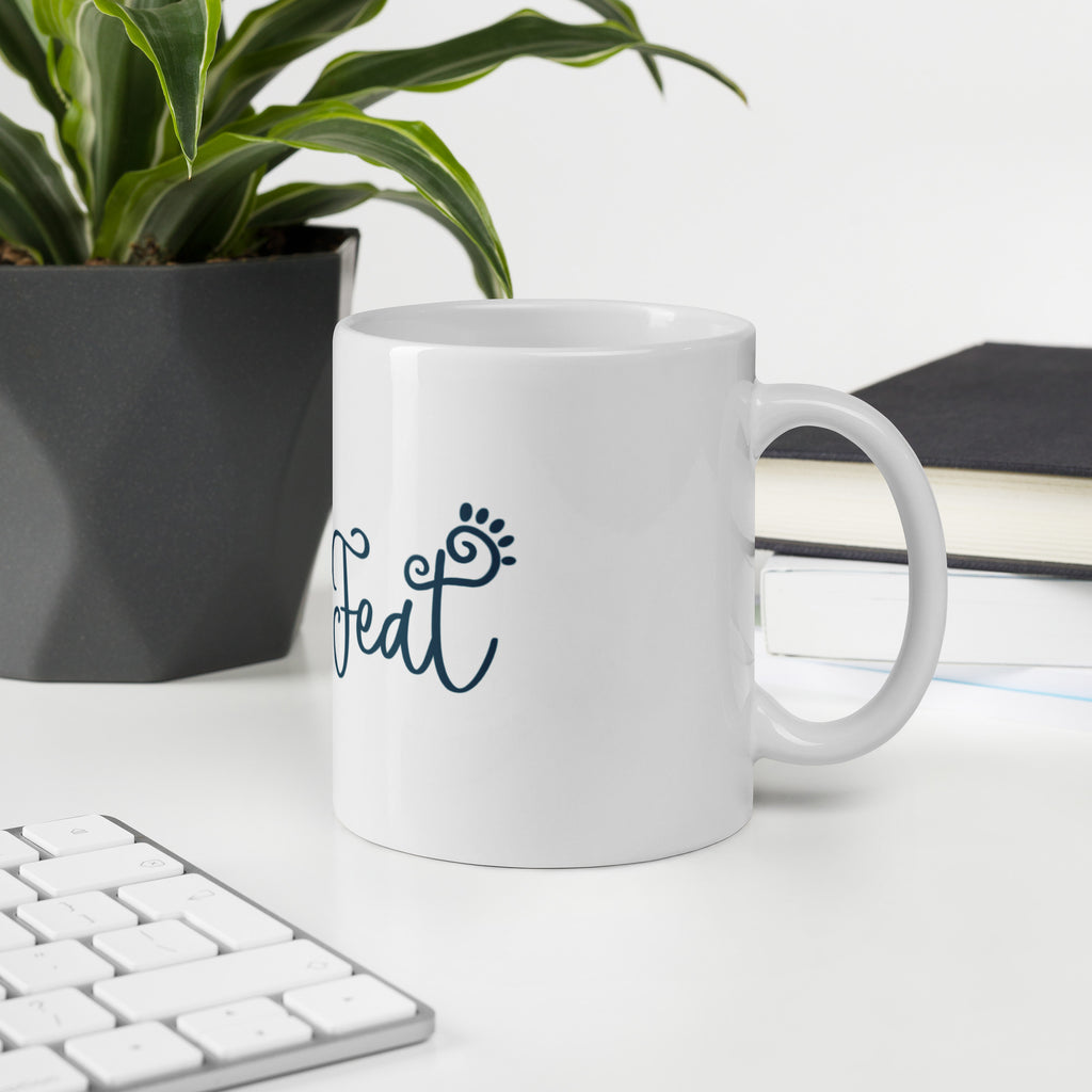 Template White glossy mug