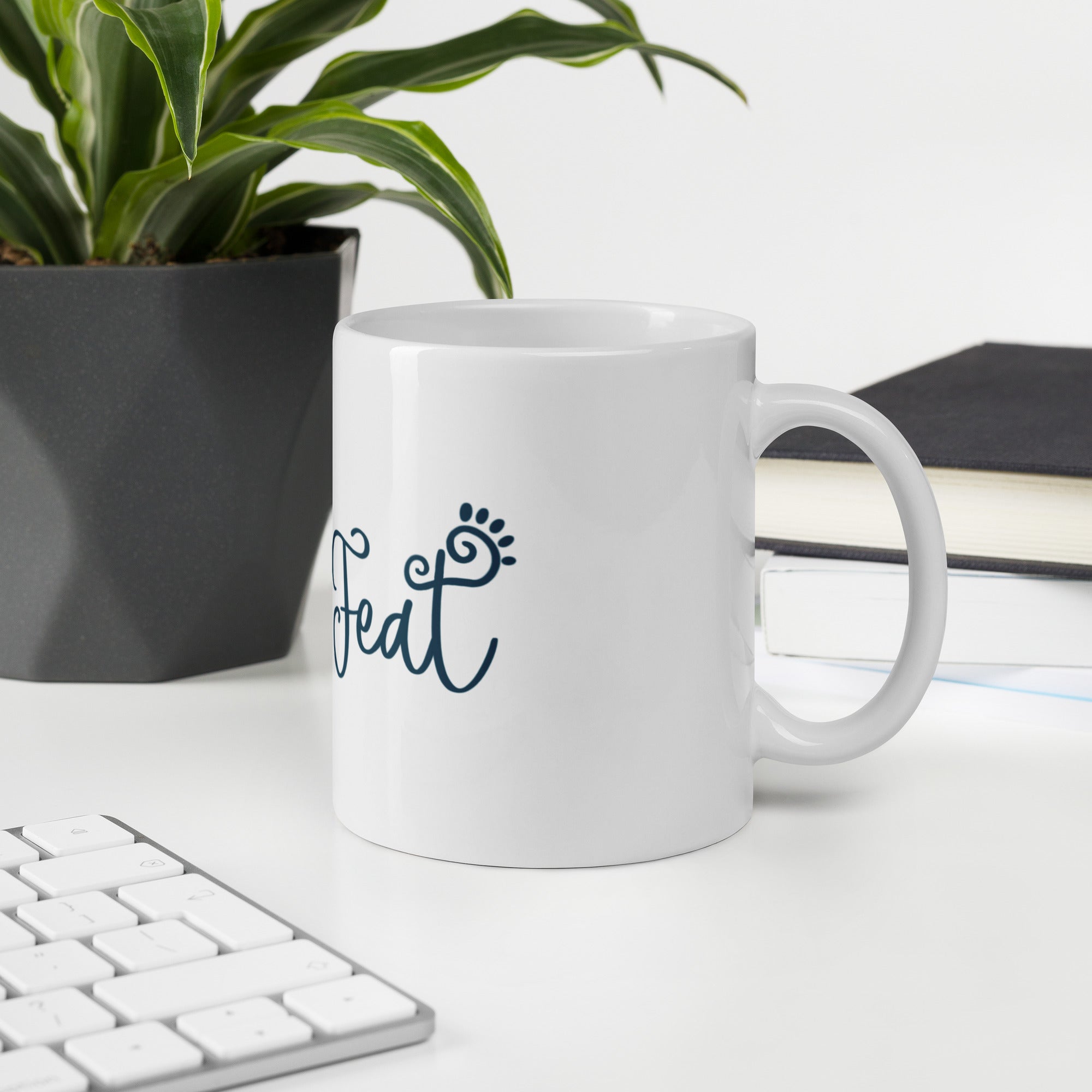 Template White glossy mug