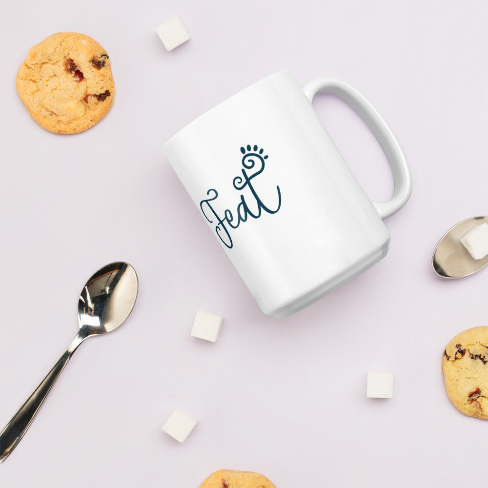 Template White glossy mug