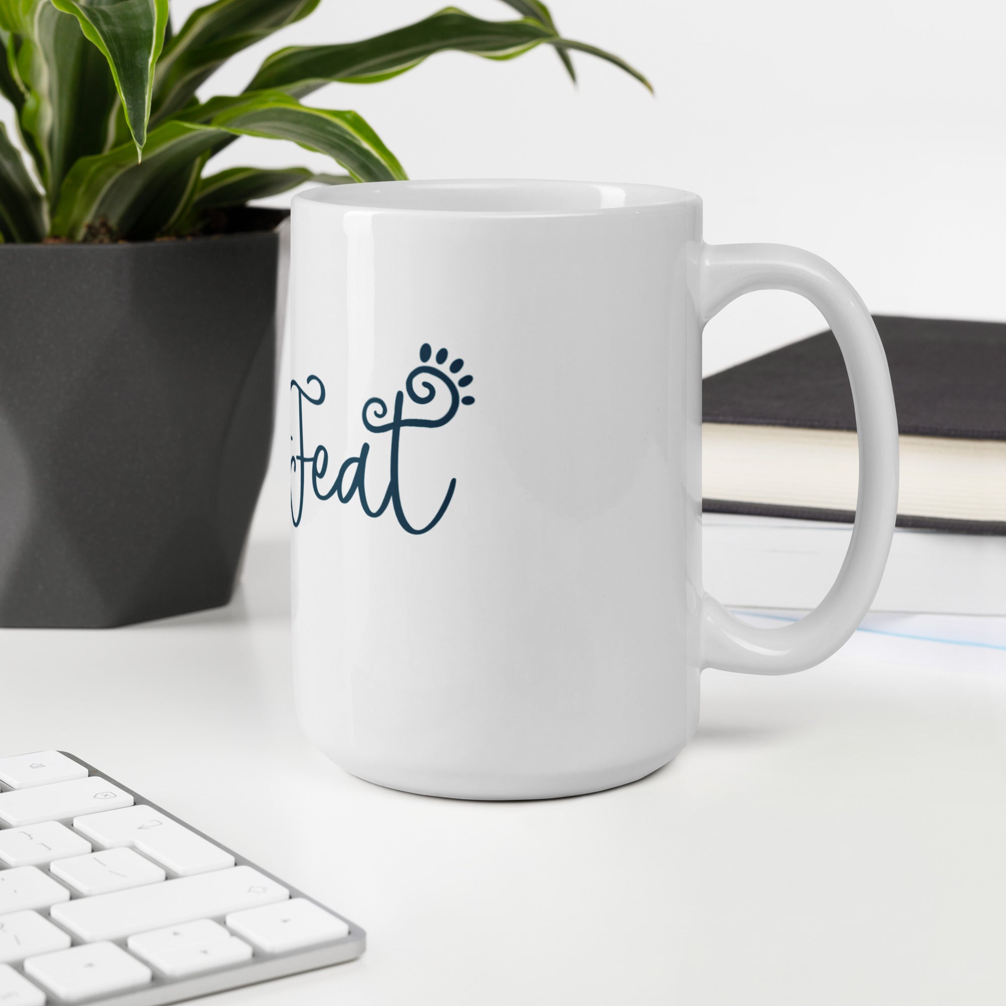 Template White glossy mug